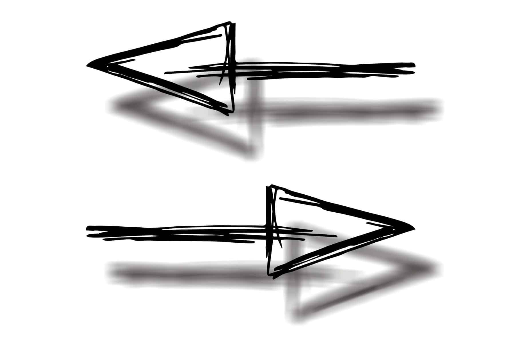 Pfeile Rechts / Links…Silhouette